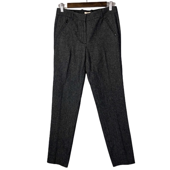J. Crew Factory Gray Herringbone Tapered Wool Blend Dress Pants 0 - Picture 1 of 4
